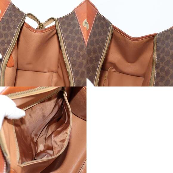 CELINE Macadam Canvas Shoulder Bag Pvc Brown - Picture 12 of 12